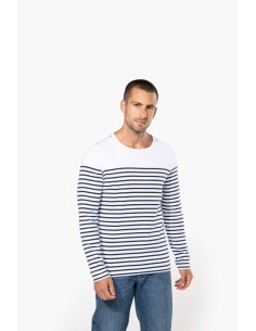 K-KA366-MEN’S LONG-SLEEVED BRETON STRIPE TOP