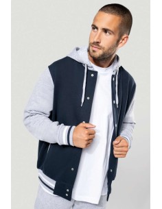K-KA4003-UNISEX TEDDY JACKET WITH HOOD