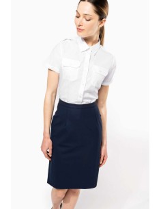 K-KA504-LADIES’ SHORT-SLEEVED PILOT SHIRT
