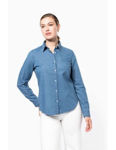 K-KA509-LADIES’ DENIM SHIRT