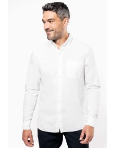 K-KA516-LONG-SLEEVED WASHED OXFORD COTTON SHIRT
