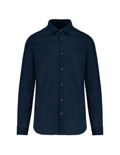 K-KA588-MEN'S LONG SLEEVE LINEN AND COTTON SHIRT