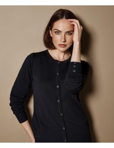 K-KK355-Cardigan col rond à manches longues Arundel Femme