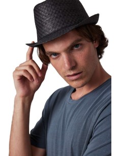 K-KP612-RETRO PANAMA - STYLE STRAW HAT