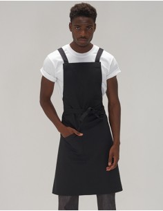 L-DE109C-Statement Crossover Bib Apron