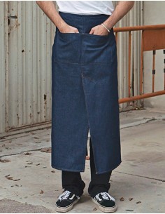 L-FS100100SPJNS-Jeans Bistro Apron With Split