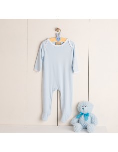 L-LW053-Pyjama une pièce contrasté à manches longues