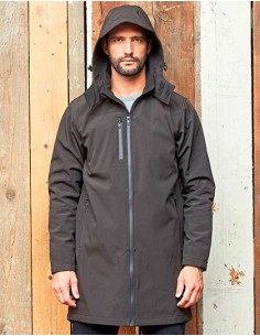N-03793-Mens Long Softshell Coat Achille