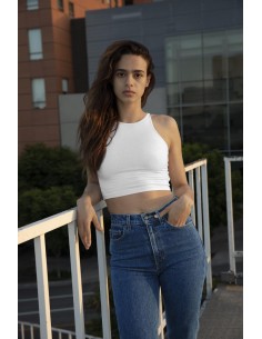 A-AA8369-WOMEN'S COTTON SPANDEX CROP TANK