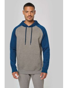 P-PA369-ADULT TWO-TONE HOODED SWEATSHIRT