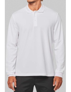 P-PA495-ADULT COOL PLUS® LONG-SLEEVED POLO SHIRT