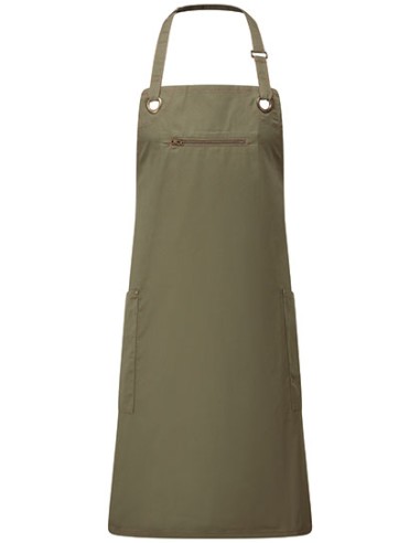 P-PR121-'Barley' Contrast Stitch Sustainable Bib Apron