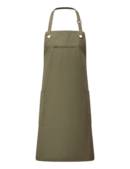 P-PR121-'Barley' Contrast Stitch Sustainable Bib Apron