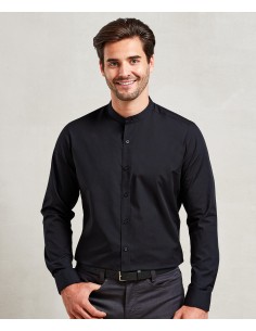 P-PR258-Chemise manches longues à col grand-père