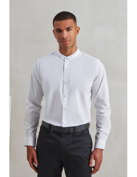P-PR258-Chemise manches longues à col grand-père