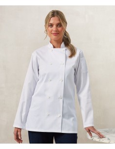 P-PR671-Veste de cuisinier à manches longues Femme