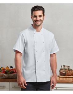 P-PR902-Veste de cuisinier à manches courtes Coolchecker®