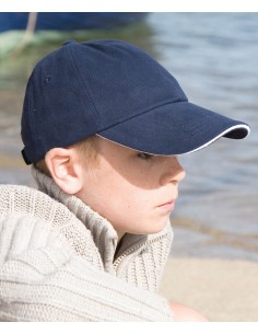 R-R24JP-Casquette en coton brossé Junior profil bas