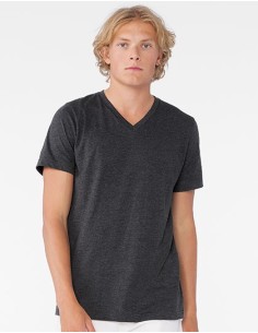 B-3005CVC-Unisex Heather CVC Short Sleeve V-Neck Tee