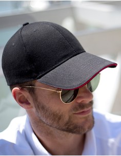 R-RC091X-Memphis Brushed Cotton Low Profile Sandwich Peak Cap