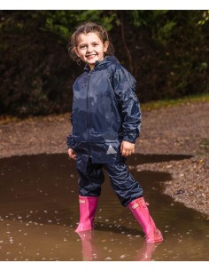 R-RE95J-Ensemble veste/pantalon imperméable épais Junior