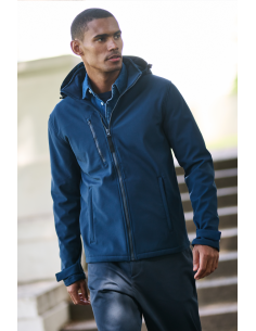 R-RETRA701-VENTURER 3 LAYER HOODED PRINTABLE SOFTSHELL JACKET