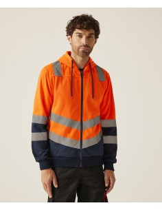 R-RG457-Pro hi-vis full zip hoodie