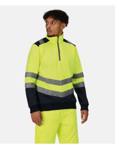 R-RG466-Pro hi-vis 1/4 zip sweatshirt