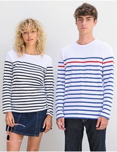 S-03099-Mens Long Sleeve Striped T-Shirt Matelot