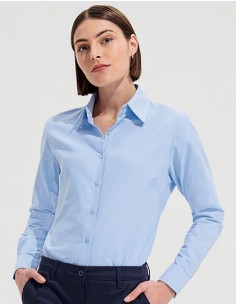 S-16020-Womens Oxford-Blouse Embassy Long Sleeve