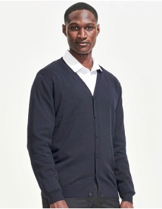 S-90011-Mens Golden V-Neck Knitted Cardigan