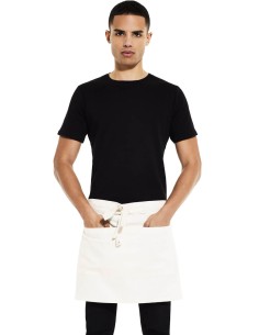 S-SA78-Recycled Unisex Short Apron With Pockets