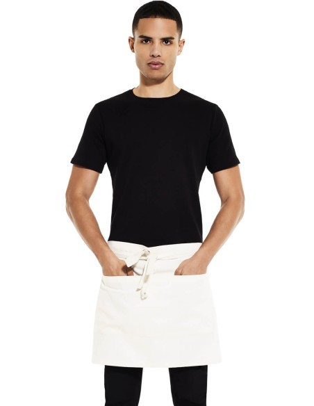 S-SA78-Recycled Unisex Short Apron With Pockets