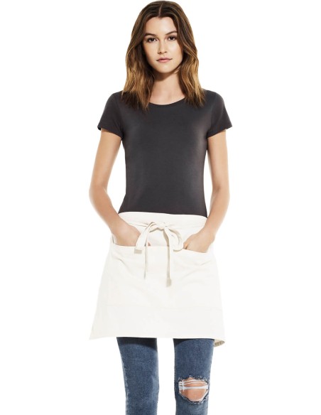 S-SA78-Recycled Unisex Short Apron With Pockets