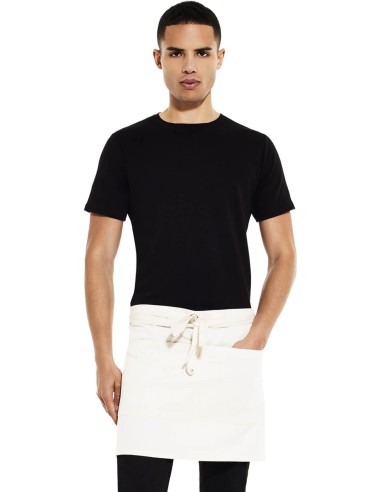 S-SA78-Recycled Unisex Short Apron With Pockets