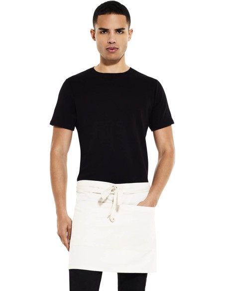 S-SA78-Recycled Unisex Short Apron With Pockets