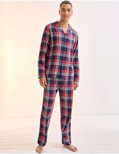 S-SF074-Mens Tartan Lounge Set