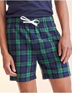 S-SF082-Mens Tartan Lounge Shorts