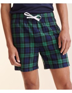 S-SFM82-Short de sport tartan pour hommes