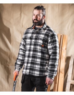 S-SH053-Chemise à carreaux rembourrée Worker