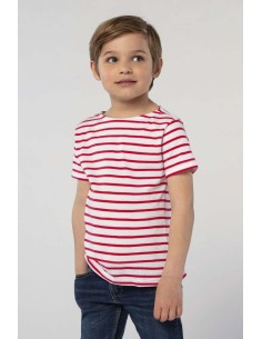 S-SO01400-SOL'S MILES KIDS' - ROUND NECK STRIPED T-SHIRT