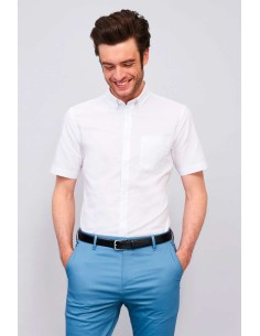 S-SO02921-SOL'S BRISBANE FIT - SHORT SLEEVE OXFORD MEN'S SHIRT