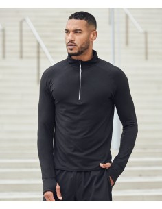T-TL562-Haut manches longues zip ¼ Homme