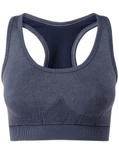 T-TR216-Brassière femme TriDri® sans couture. Aspect denim.