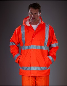 Y-HVS450-Hi-Vis Soft Flex Breathable Rain Jacket