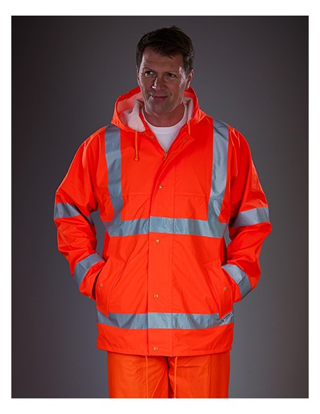 Y-HVS450-Hi-Vis Soft Flex Breathable Rain Jacket