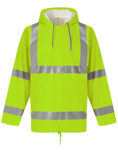 Y-HVS450-Hi-Vis Soft Flex Breathable Rain Jacket