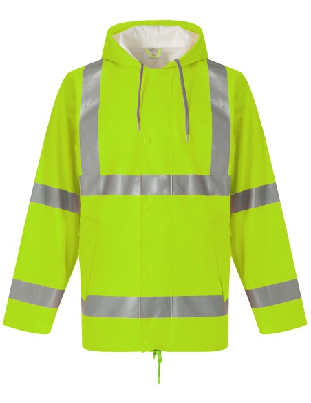 Y-HVS450-Hi-Vis Soft Flex Breathable Rain Jacket