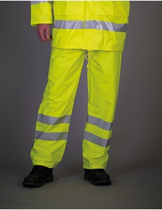 Y-HVS451-Hi-Vis Soft Flex Breathable Rain Trousers