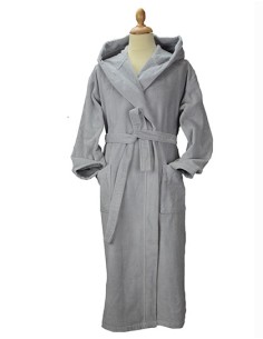 A-AR029-DeLuxe Velour Bathrobe with hood